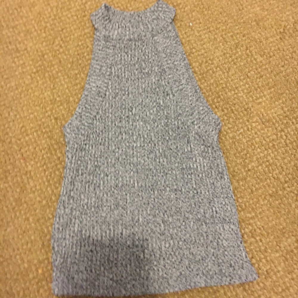 Grey high neck top